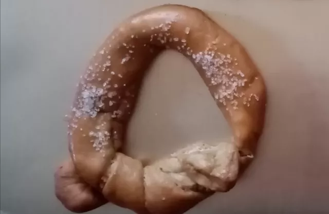 4 Homemade Medium Sized  Pretzels - Postage Included