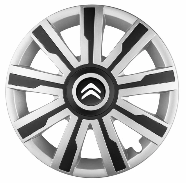 16" Wheel trims covers fit Citroen Berlingo Dispatch C4 C5 silver-black NEW