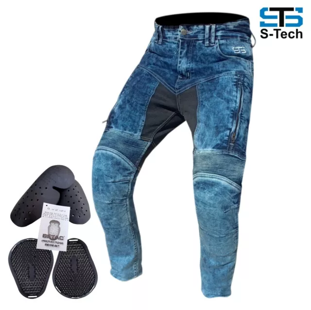 Jeans Moto Pantaloni Tecnico Stechmoto ST 555 Falcon con Aramide E CE Protezione