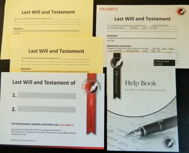 LETZTER WILL UND TESTAMENT KIT FORM, super Wert, NEU 2023 Ausgabe 2