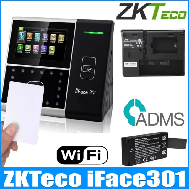 ZKTeco iface301 ID/IC WIFI TCP/IP Face Recognition Time Attendance Machine