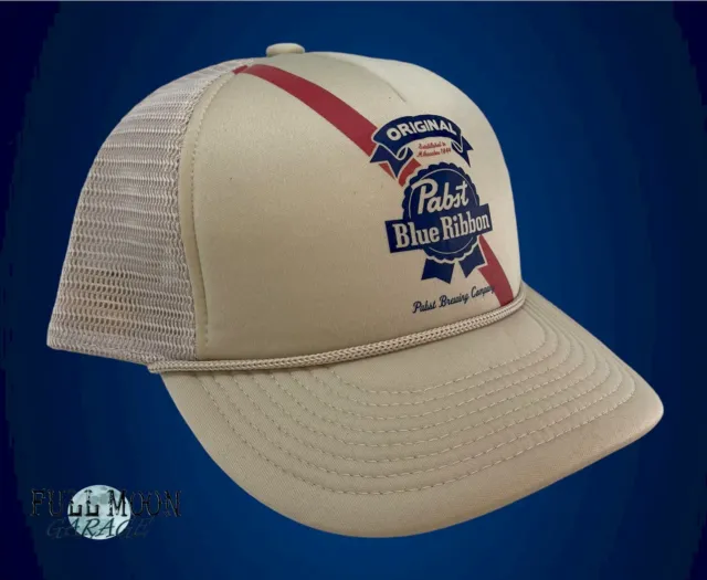 New Pabst Blue Ribbon Beer PBR Vintage RSQ  Foam Men's Trucker Snapback Cap Hat