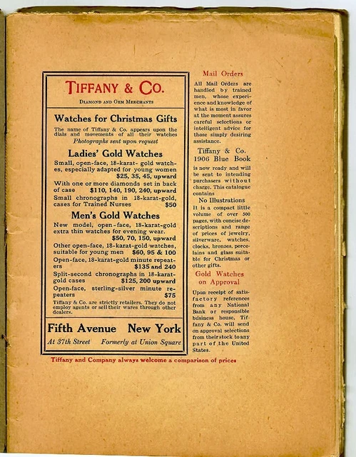 1905 Orig Ad Little Journeys Roycroft Magazine Tiffany Watches Features Wallace