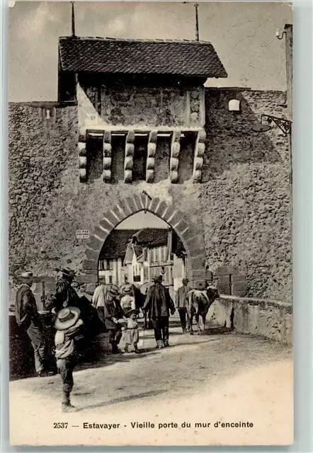 10302205 - Estavayer-le-Lac Vieille porte du mur denceinte 1917 Gebrauchsspuren
