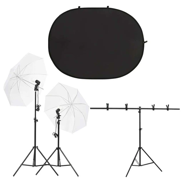 Kit per Studio Fotografico con Set di Luci e Fondale 5199397