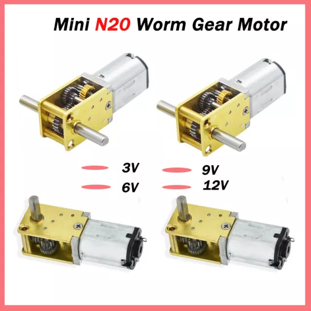 Mini Getriebemotor N20 für Modellbau, RC, DC 3V 6V 9V 12V, 15-380RMP mikro micro