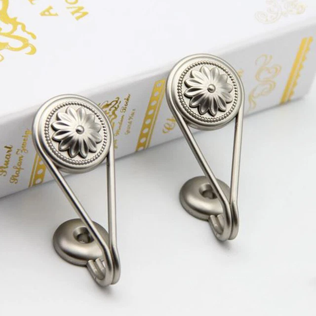 Retro Alloy Sunflower Curtain Holdback Tie Back Hooks Hangers Holder Accessories