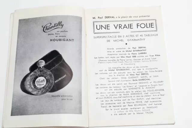 Folies Bergeres Une Vraie Folie Livret Original Derval Gyarmathy 3