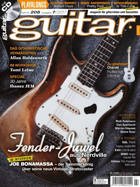 Guitar 07 2017 mit Gitarre Playalongs und Interview mit Joe Bonamassa