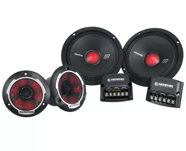 Pair Memphis Audio SRXP62CV2 SRX Pro 6.5" 250w Component Car Speakers w/ LED NEW