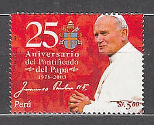 Peru - Post 2004 Yvert 1445 MNH Personaje. Papa Juan Pablo II