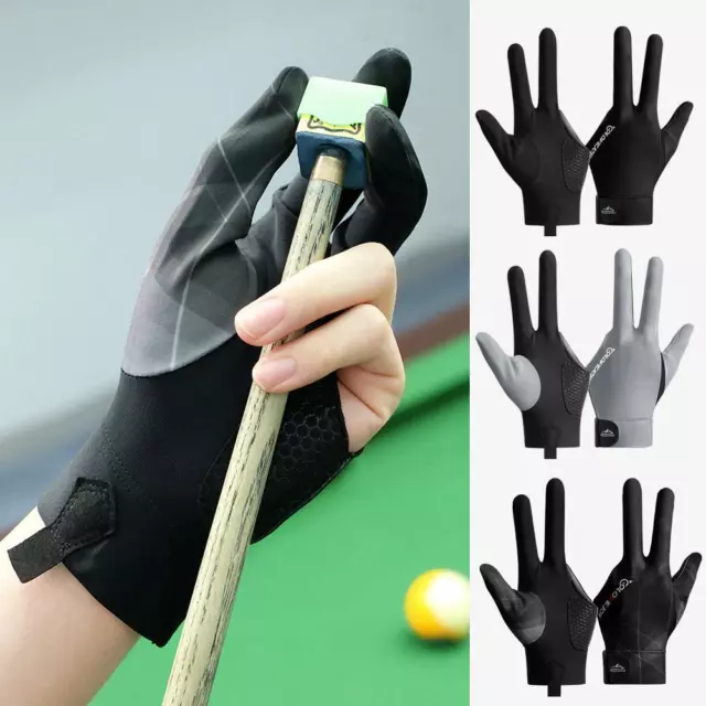 Snooker Handschuhe Billard 3 linke Drei Finger Hand offener Handschuh Sport/
