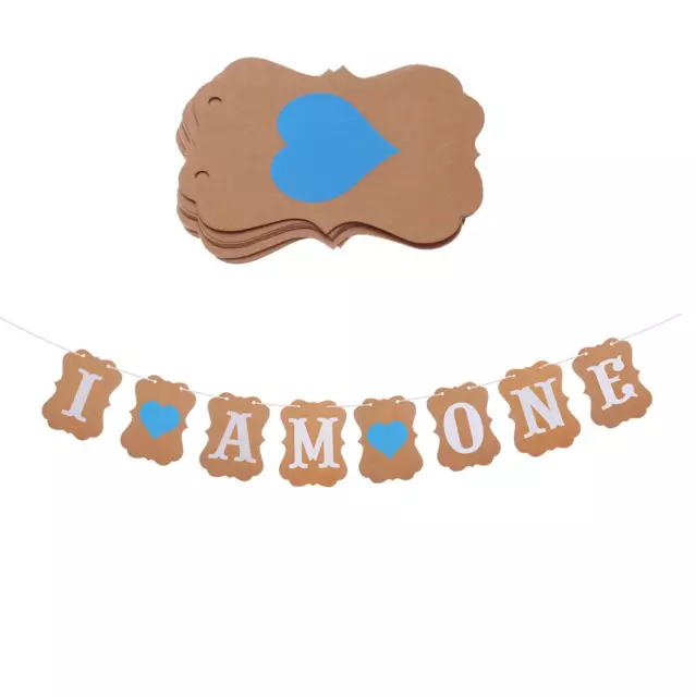 Boy I Am One Heart Bunting Birthday Party Banner Party Decoration Garland Uk