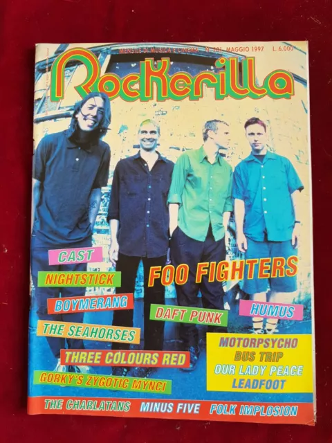 R100 Rivista ROCKERILLA 201 1997 Foo Fighters Daft Punk Massimo Volume Cast