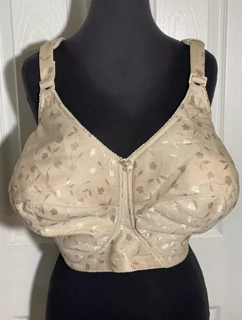 Elila Nude Color 1305 Jacquard Soft cup Full Coverage Bra -  Sizes 46K NWT