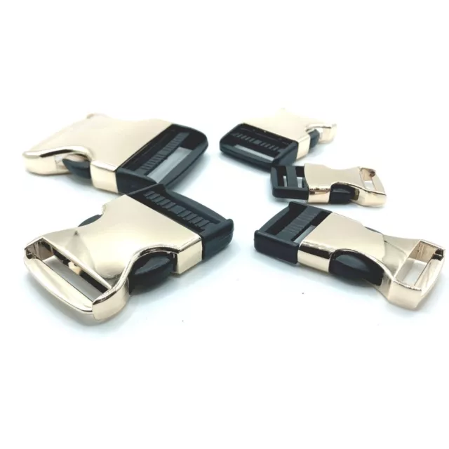 20/25/32/38/50mm Quality Semi Plastic Metal Quick Release Buckle Clip Fastener 3