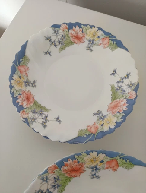 Lot De 6 Assiettes Vintage Arcopal Florine - Motif Floral - Fabrication Française