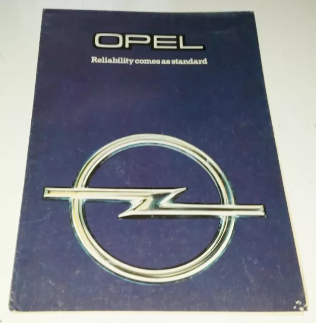 The Opel Range UK Colour Brochure fold out leaflet Brochure Poster 1979