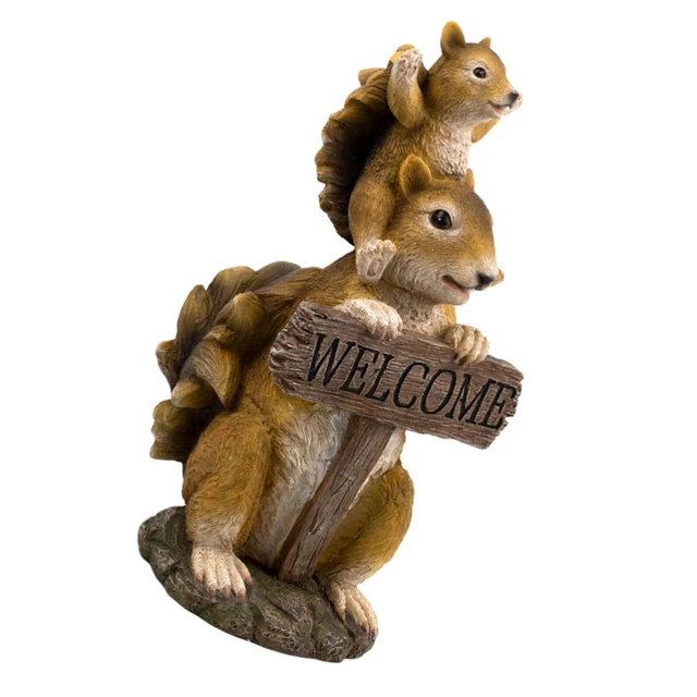 Garten Willkommenszeichen Statue Steinharz Figur Statue Rasen