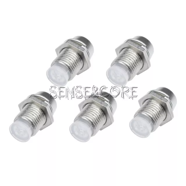 20PCS 5mm Chrome Silver Metal Bezel LED Holder Mount Panel Display Base Rubber