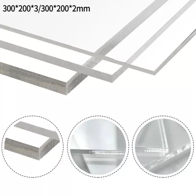 Placa de Acrílico Clear 2/3 mm de espesura de 200 mm × 300 mm Placa de PVC