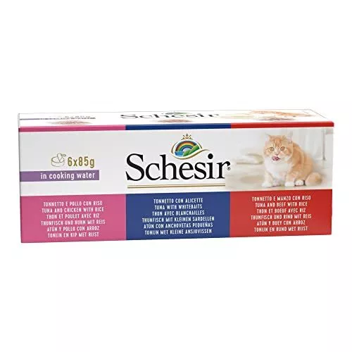 Schesir Nourriture Naturelle pour Chat avec ingrédients 100% naturels en Thon...