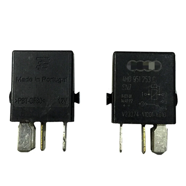 2Pcs Tyco V23374-A1001-X010 12VDC Automotive Relay 5Pins 4H0 951 253C