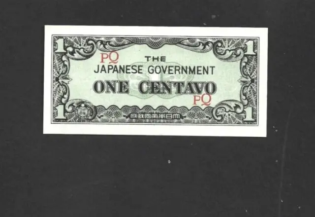 1 Centavo Unc Banknote From Japanese Occupied Philippines 1942  Pick-102