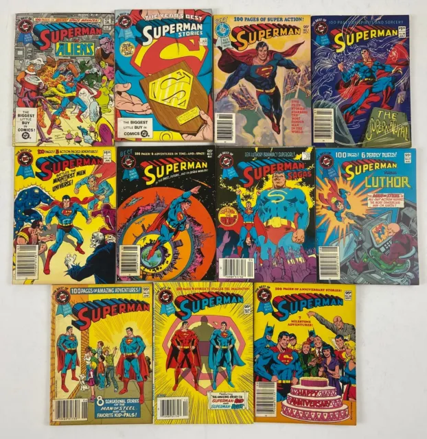 SUPERMAN DC Blue Ribbon Digest 11pc Comic Lot F/VF 7.0 to VF/NM 9.0