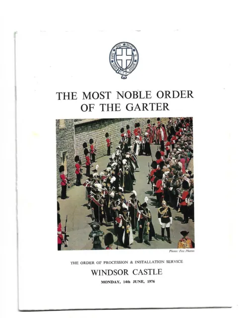 1975 & 1976 Most noble order of the garter WINDSOR CASTLE Procession & Service