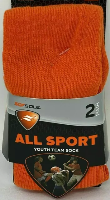 All Sport Performance Team Socks 2pk YOUTH M 5-9.5 Orange