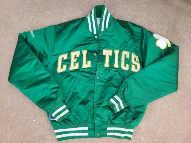 Vintage Mens Starter Boston Celtics Satin Jacket Size Medium-Green