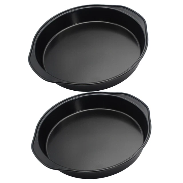 2 pz padella per pizza croccante ghisa padella da forno padelle rotonde antiaderente strumento Comal