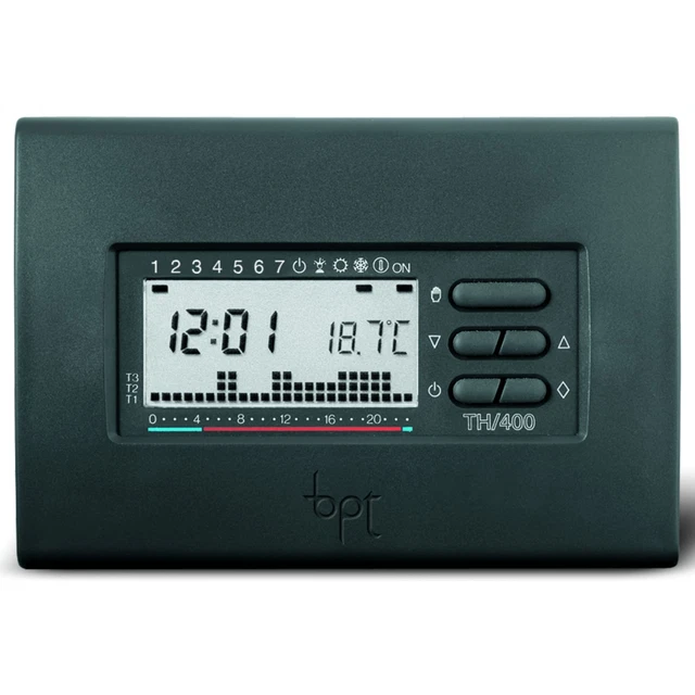 Cronotermostato Digitale CAME BPT TH/124 - Programmazione Giornaliera, Da Parete, Alimentazione A Batterie