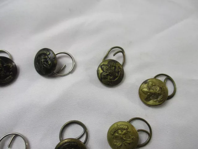 17 VINTAGE RING BACK BOY SCOUT UNIFORM BUTTONS - 1930'S?? + pin 2