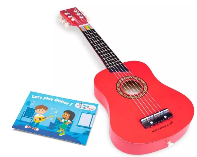 New Classic Toys - 10303 - Musikinstrument - Spielzeug Holzgitarre - De Luxe - R