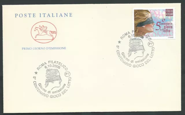 2006 Italia Fdc Cavallino Gioco Del Lotto - Cv2006