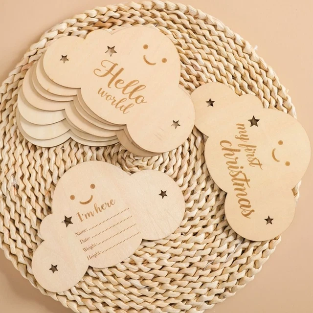 Carte regalo mese oggetti di scena fotografici accessori a forma di nuvola carta pietra miliare bambino