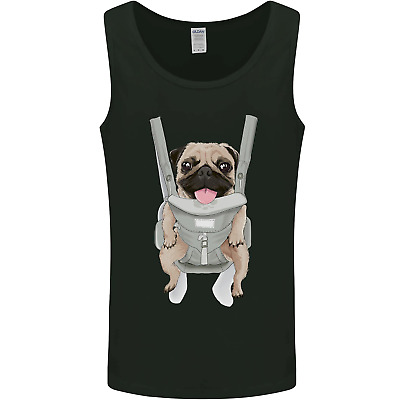 A Pug in a Baby Harness Funny Dog Mens Vest Tank Top