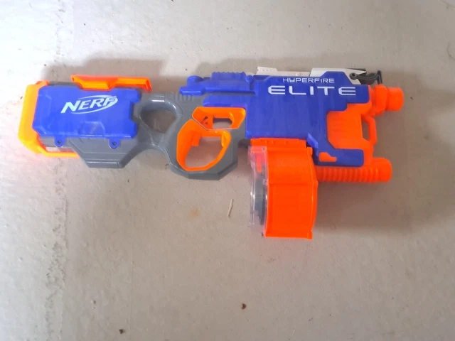 Hyperfire Brake NERF HYPERFIRE BLASTER N-strike Elite Full Auto Gun With Drum Magazine ...