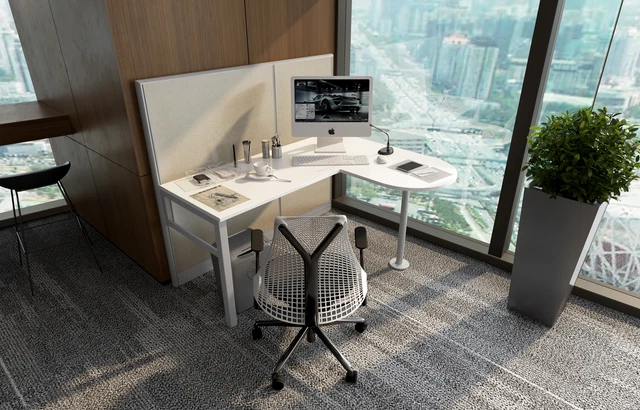 5X3 Cubicles- 54″ H- ONE MAN fully fabric  L Shape Office Workstations-U