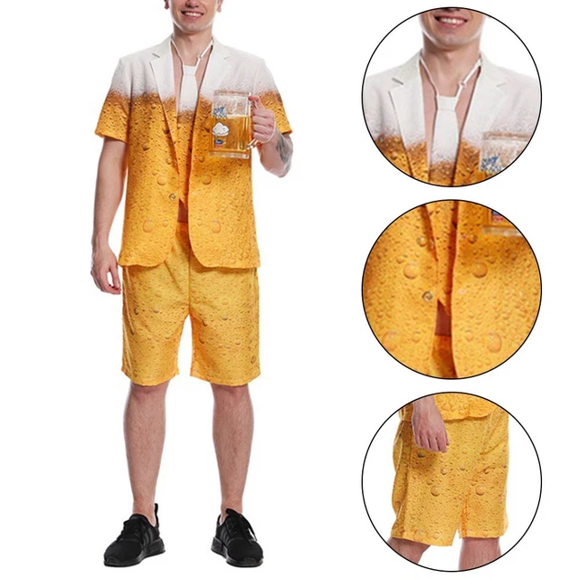 Pantaloni Cappotto Pantaloni Corti Manica Corta Primavera Inverno 3D Autunno Birra Casual