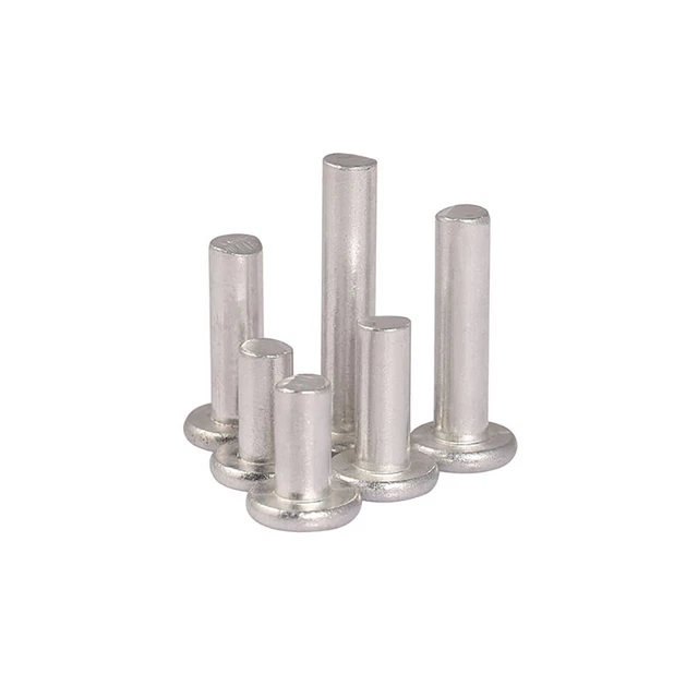 M3 M4 M5 M6 rivetti rotondi testa piatta alluminio rivetti completi fissaggi per bulloni metallici