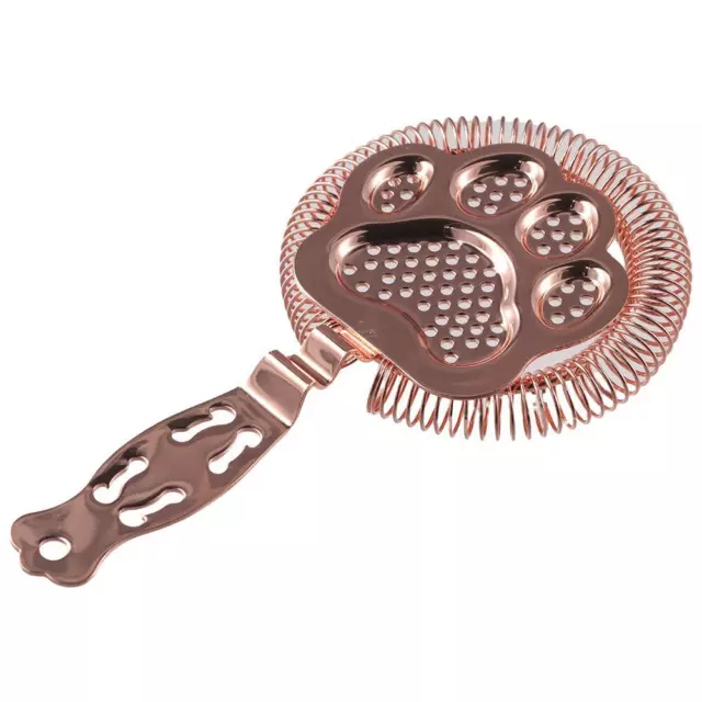 Rose Gold Cocktail Strainer Bear Paw Shaped Ice Filter  for Bartenders