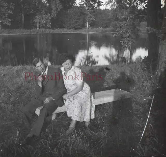 c1950 Photo Plaque de verre Stereo Vintage V15L34n6