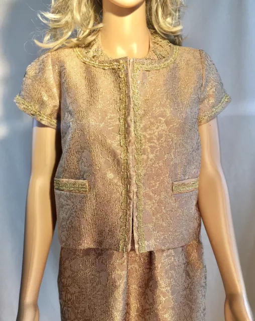 MILLY of NY, metallic GOLD cocktail dress, EUC, Size 4-Sophisticated/Understated