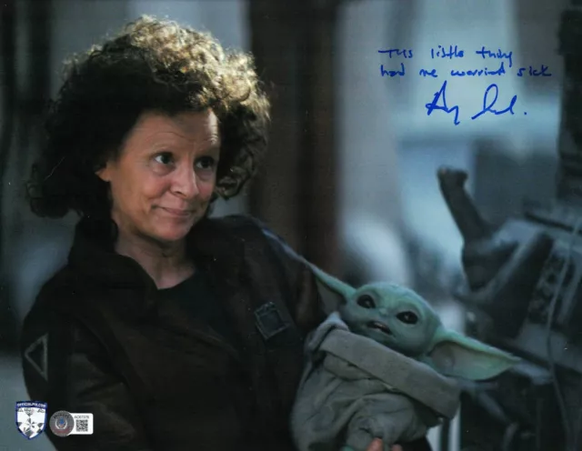 AMY SEDARIS Signed STAR WARS Mandalorian PELI MOTTO 11x14 Official Pix Photo BAS