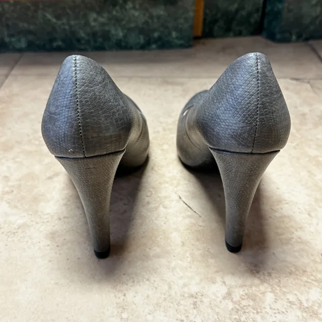 Franco Sarto Cicero Platform Pump Size 6.5 Gray Snake Print Sale Shoes as is ! 3