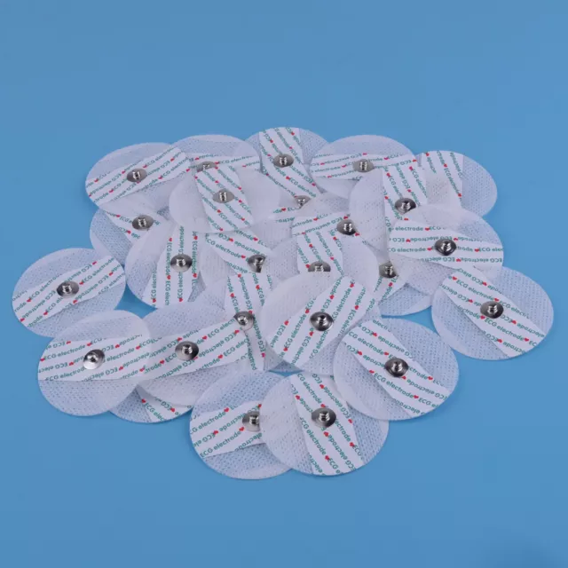 50PCS Adult Disposable ECG/EKG Electrode Pads Ag/AgCI Sensor 50mm W/ Adhesive