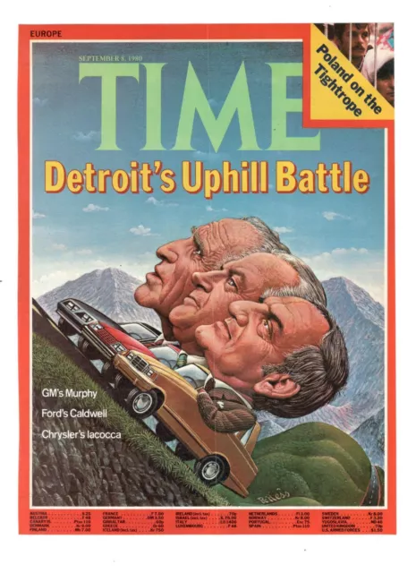 Murphy Caldwell Iacocca Detroit 1980 Time Cover 1 Seite Von Rahmung